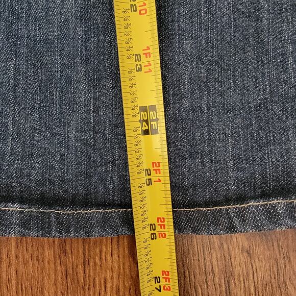 Maurices Denim Jean Mini Skirt Tulip Flare Dark Sz 16 Western Cowgirl Country - Picture 7 of 9